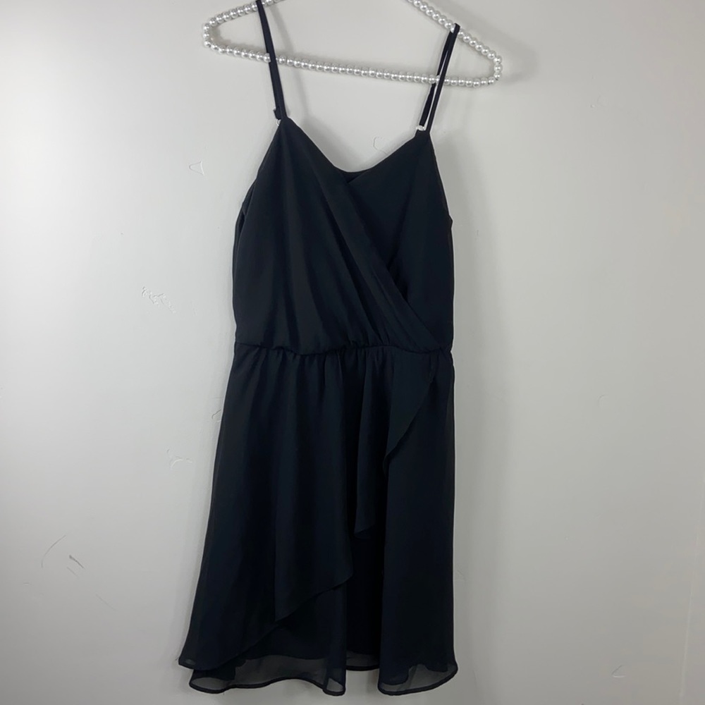 Xhilaration Target Black Ruffle Strappy Mini Dress Small